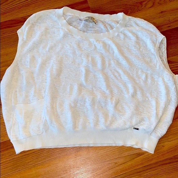 Guess off-white sweater vest NWOT - Picture 1 of 4